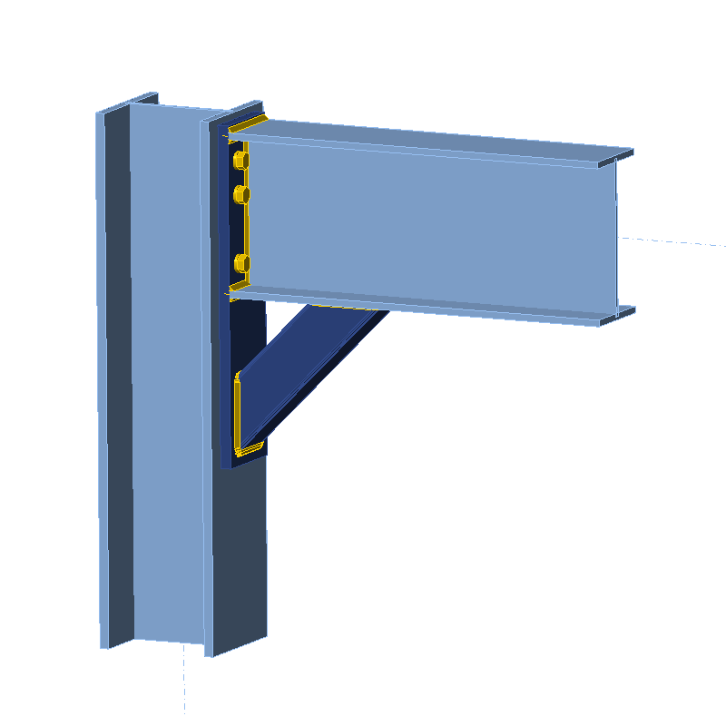 beam-with-stiffener-connected-to-column-idea-statica